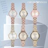  Shop Authentic Emporio Armani Classic Kappa White Dial Brown Leather Strap Watch For Women - AR11009 - Luxxuri