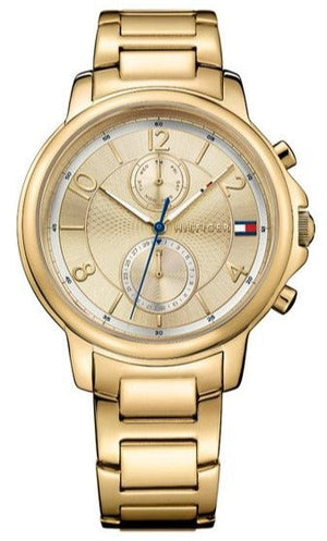  Shop Authentic Tommy Hilfiger Claudia Gold Dial Gold Steel Strap Watch for Women - 1781821 - Luxxuri