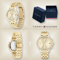  Shop Authentic Tommy Hilfiger Madison Quartz Gold Dial Gold Steel Strap Watch For Women - 1782189 - Luxxuri