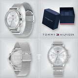  Shop Authentic Tommy Hilfiger Blake Diamonds Silver Dial Silver Mesh Bracelet Watch for Women - 1782301 - Luxxuri