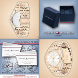  Shop Authentic Tommy Hilfiger Monica Quartz White Dial Gold Steel Strap Watch For Women - 1782593 - Luxxuri