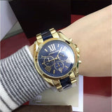 Shop Authentic Michael Kors Bradshaw Navy Blue Dial Two Tone Steel Strap Watch for Women - MK6268 - Luxxuri