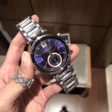  Shop Authentic Michael Kors Sawyer Navy Blue Dial Silver Steel Strap Watch for Women - MK6224 - Luxxuri
