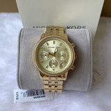  Shop Authentic Michael Kors Runway Chronograph Gold Dial Gold Steel Strap Watch For Women - MK5698 - Luxxuri