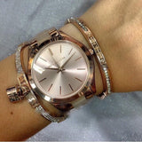 Shop Authentic Michael Kors Slim Runway Rose Gold Dial Two Tone Steel Strap Watch for Women - MK4294 - Luxxuri