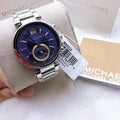  Shop Authentic Michael Kors Sawyer Navy Blue Dial Silver Steel Strap Watch for Women - MK6224 - Luxxuri