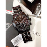  Shop Authentic Guess Horizon Chronograph Black Dial Black Steel Strap Watch For Men - W0379G2 - Luxxuri