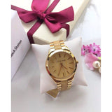  Shop Authentic Michael Kors Slim Runway Gold Dial Two Tone Gold Strap Watch for Women - MK4285 - Luxxuri