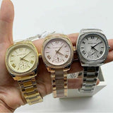  Shop Authentic Michael Kors Byrn Quartz Gold Dial Gold Steel Strap Watch For Women - MK6134 - Luxxuri