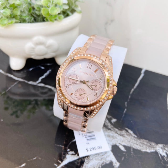  Shop Authentic Michael Kors Blair Rose Gold Dial Two Tone Steel Strap Watch for Women - MK6175 - Luxxuri
