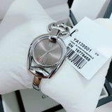  Shop Authentic Gucci Horsebit Collection Quartz Brown Dial Silver Steel Strap Watch For Women - YA139501 - Luxxuri