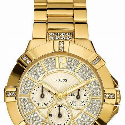  Shop Authentic Guess Vista Diamonds Gold Dial Gold Steel Strap Watch for Women - W13573L1 - Luxxuri