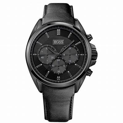  Shop Authentic Hugo Boss Driver Chronograph Black Dial Black Leather Strap Watch For Men - HB1513061 - Luxxuri