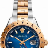  Shop Authentic Versace Hellenyium GMT Blue Dial Two Tone Steel Strap Watch for Men - V11060017 - Luxxuri