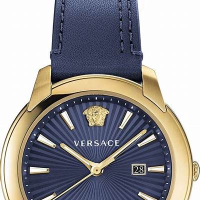  Shop Authentic Versace V-Urban Quartz Blue Dial Blue Leather Strap Watch for Men - VELQ00319 - Luxxuri