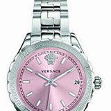  Shop Authentic Versace Hellenyium Pink Dial Silver Steel Strap Watch for Women - V12010015 - Luxxuri