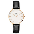  Shop Authentic Daniel Wellington Petite Reading White Dial Black Leather Strap Watch For Women - DW00100173 - Luxxuri