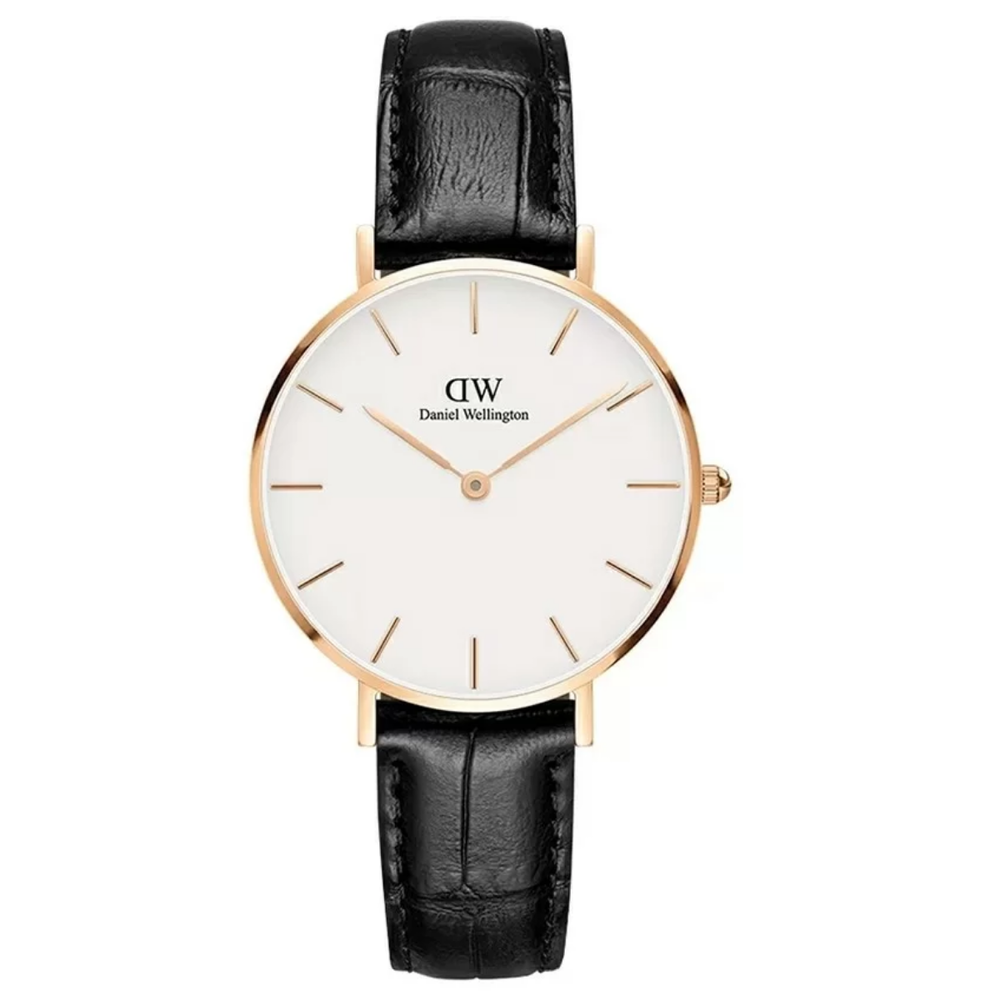  Shop Authentic Daniel Wellington Petite Reading White Dial Black Leather Strap Watch For Women - DW00100173 - Luxxuri