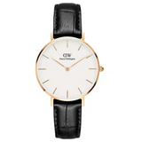  Shop Authentic Daniel Wellington Petite Reading White Dial Black Leather Strap Watch For Women - DW00100173 - Luxxuri