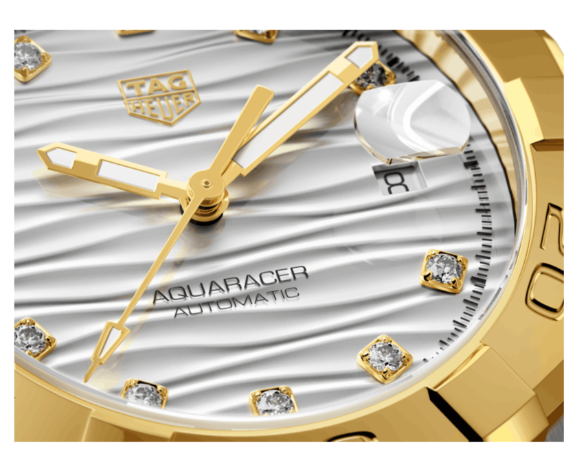  Shop Authentic Tag Heuer Aquaracer Automatic Diamonds Silver Dial Two Tone Steel Strap Watch for Women - WBD2321.BB0320 - Luxxuri