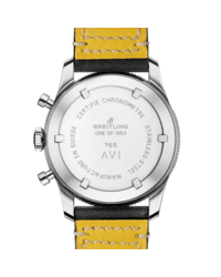  Shop Authentic Breitling Avi Ref. 765 1953 Re-Edition Black Dial Black Leather Strap Watch for Men - AB0920131B1X1 - Luxxuri