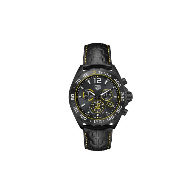  Shop Authentic Tag Heuer Formula 1 Chronograph Senna Black Dial Black Leather Strap Watch for Men - CAZ101AJ.FC6487 - Luxxuri