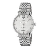  Shop Authentic Gucci G Timeless Automatic Silver Dial Silver Steel Strap Watch for Men - YA126354 - Luxxuri