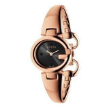  Shop Authentic Gucci Guccissima Collection Quartz Black Dial Rose Gold Steel Strap Watch For Women - YA134509 - Luxxuri