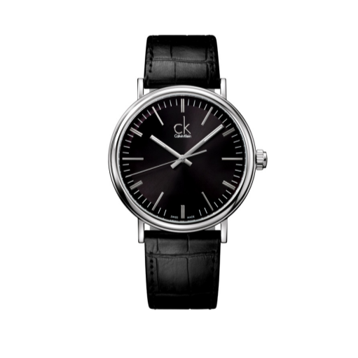  Shop Authentic Calvin Klein Surround Black Dial Black Leather Strap Watch for Men - K3W211C1 - Luxxuri