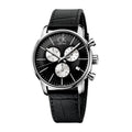  Shop Authentic Calvin Klein City Chronograph Black Dial Black Leather Strap Watch for Men - K2G271CX - Luxxuri