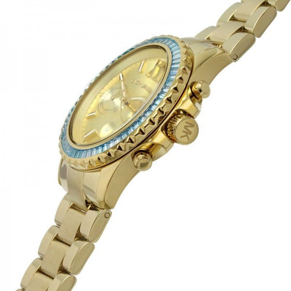  Shop Authentic Michael Kors Everest Chronograph Gold Dial Gold Steel Strap Watch For Women - MK7210 - Luxxuri