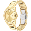 Movado Bold Verso Gold Dial Gold Steel Strap Watch for Men - 3600861