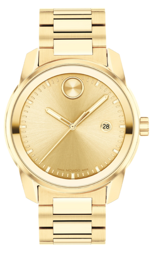  Shop Authentic Movado Bold Verso Gold Dial Gold Steel Strap Watch for Men - 3600861 - Luxxuri