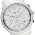 Shop Authentic Emporio Armani Ceramica Chronograph White Dial White Strap Watch For Men - AR1453 - Luxxuri