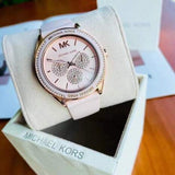  Shop Authentic Michael Kors Quartz Pink Dial Pink Silicone Strap Watch For Women - MK6946 - Luxxuri