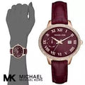  Shop Authentic Michael Kors Whitley Quartz Burgundy Dial Burgundy Leather Strap Watch For Women - MK2430 - Luxxuri