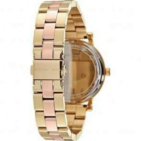 Michael Kors Norie Gold Dial Two Tone Steel Strap Watch for Women - MK3586