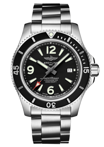  Shop Authentic Breitling Superocean Automatic 44mm Black Dial Silver Steel Strap Watch for Men - A17367D71B1A1 - Luxxuri