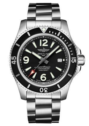  Shop Authentic Breitling Superocean Automatic 44mm Black Dial Silver Steel Strap Watch for Men - A17367D71B1A1 - Luxxuri