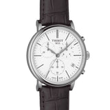  Shop Authentic Tissot Carson Premium Chronograph White Dial Brown Leather Strap Watch For Men - T122.417.16.011.00 - Luxxuri