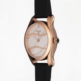  Shop Authentic Tissot T Wave Diamond Mother of Pearl Dial Black Leather Strap Watch For Women - T112.210.36.111.00 - Luxxuri