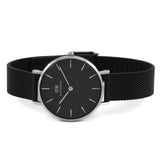  Shop Authentic Daniel Wellington Petite Ashfield Black Dial Black Mesh Strap Watch For Women - DW00100202 - Luxxuri