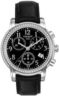  Shop Authentic Tissot Dressport Diamonds Black Dial Black Leather Strap Watch for Women - T050.217.16.057.01 - Luxxuri