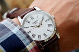 Shop Authentic Tissot T Classic Dream White Dial Brown Leather Strap Watch for Men - T033.410.16.013.01 - Luxxuri