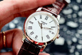  Shop Authentic Tissot T Classic Dream White Dial Brown Leather Strap Watch for Men - T033.410.16.013.01 - Luxxuri