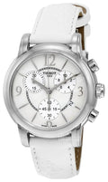  Shop Authentic Tissot Dressport Chronograph Mother of Pearl Dial White Leather Strap Watch for Women - T050.217.17.117.00 - Luxxuri