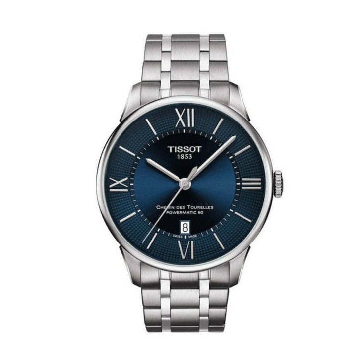  Shop Authentic Tissot Chemin Des Tourelles Powermatic 80 Blue Dial Silver Steel Strap Watch for Men - T099.407.11.048.00 - Luxxuri