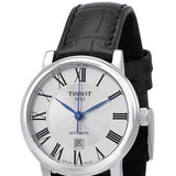  Shop Authentic Tissot Carson Premium Automatic Lady Silver Dial Black Leather Strap Watch for Women - T122.207.16.033.00 - Luxxuri