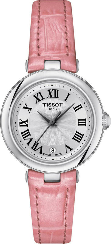  Shop Authentic Tissot Bellissima Small Lady Silver Dial Pink Leather Strap Watch For Women - T126.010.16.013.01 - Luxxuri