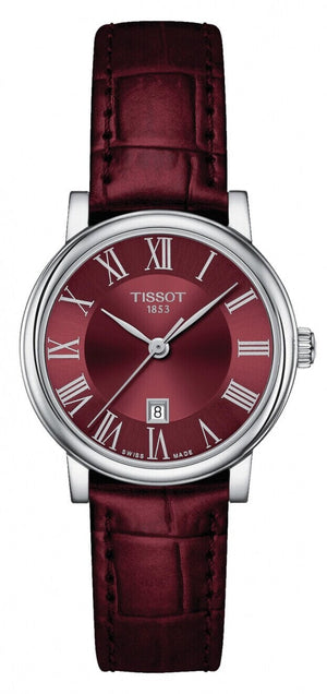  Shop Authentic Tissot Carson Premium Lady Maroon Dial Maroon Leather Strap Watch For Women - T122.210.16.373.00 - Luxxuri